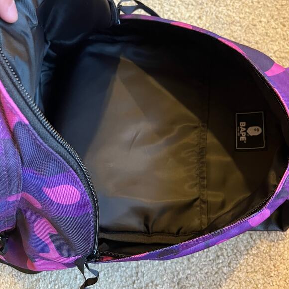 Authentic Bape 2000’s Purple Camo Tiger Backpack - Picture 5 of 6